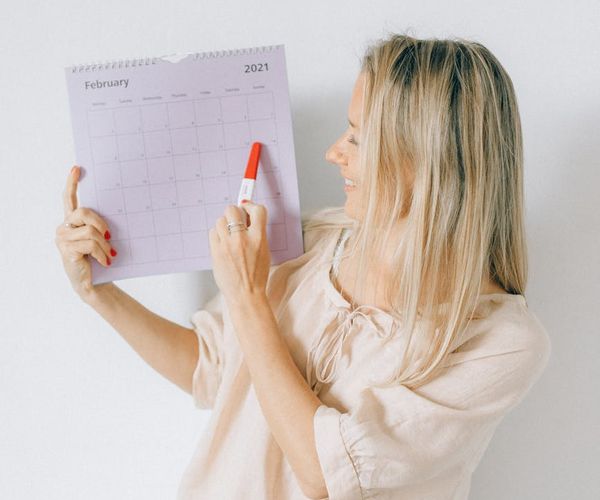 A calendar with circled dates showing a consistent routine.